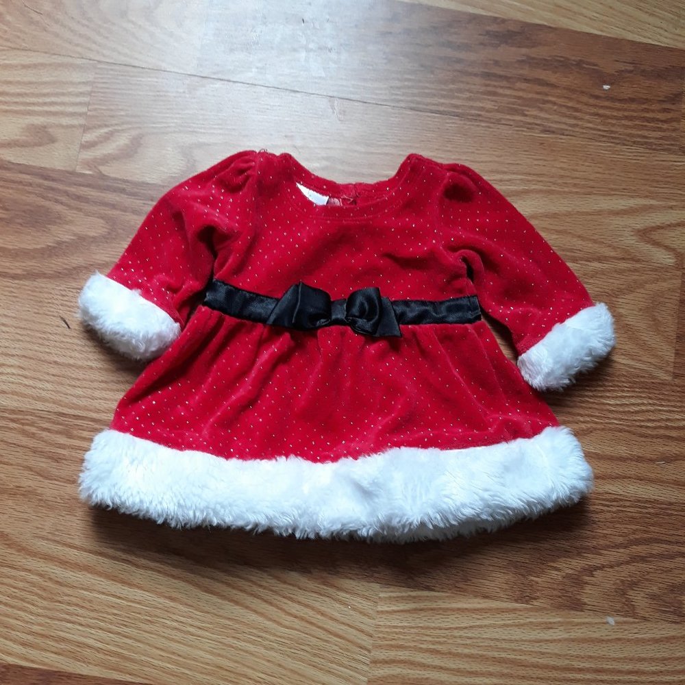 Little Wonders Santa Christmas Dress 0 to 3 Months